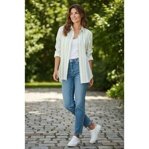 Kiko Comfort  Women’s 2-1  Green  Jacket 100% Cotton with pockets Size M #28